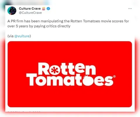 Rotten Tomatoes Scores Manipulated