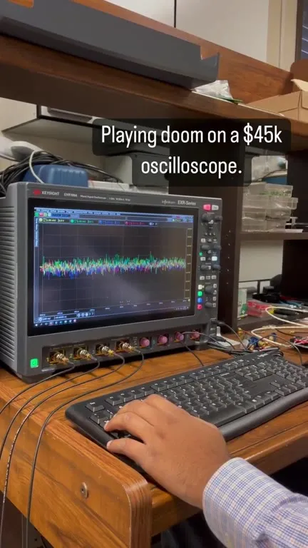 Playing Doom on a $45k Oscilloscope