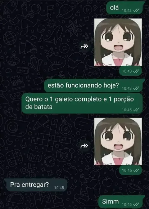 Pedido de lanche para entrega