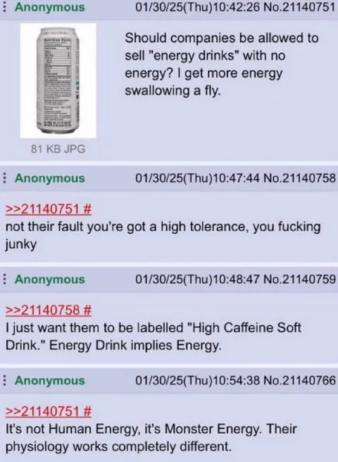 Energy Drink Has No Energy