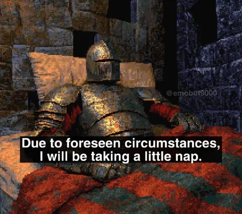 Knight Taking a Little Nap