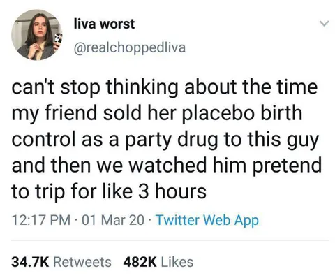 Placebo Birth Control Party Drug