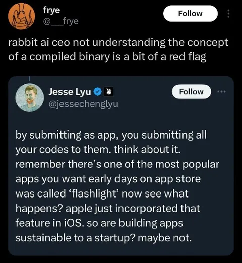Rabbit CEO Fears Compiled Binaries