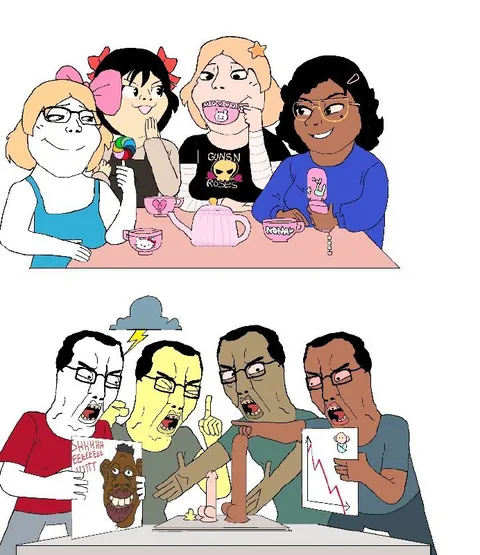Girls’ Tea Party vs Angry Debate