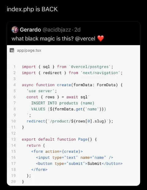 index.php Is Back Coding Joke