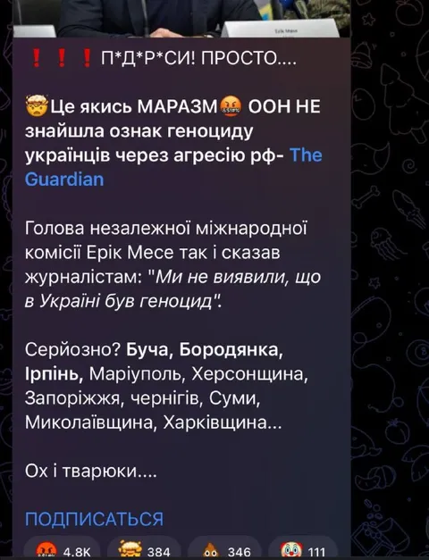 ООН не нашла геноцид