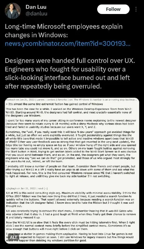 Long-Time Windows Employees Explain Changes