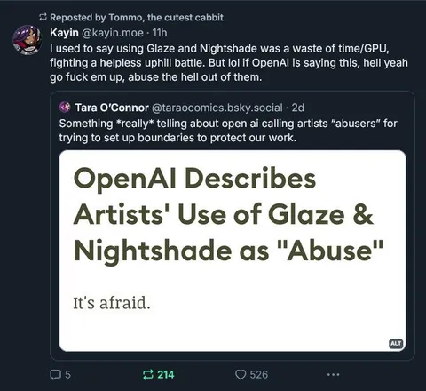 OpenAI Calls Artists' Defenses Abuse