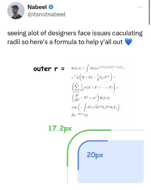 Designer Border Radius Formula