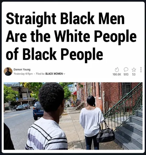 Straight Black Men Are White People