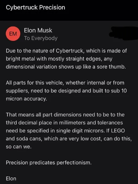 Cybertruck Precision Perfectionism