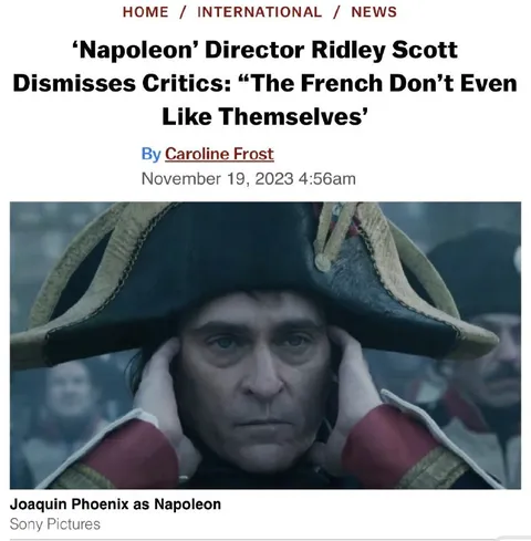 Napoleon Director Dismisses Critics