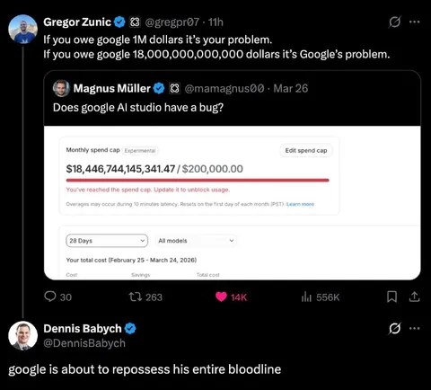 Google AI Studio Spend Cap Bug