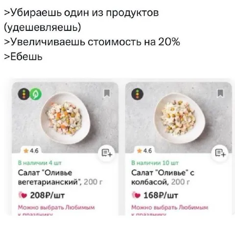 Убрал продукт — поднял цену