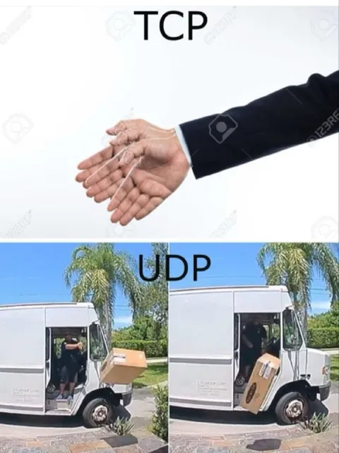 TCP Handshake vs UDP Delivery