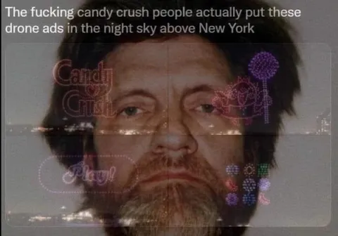 Candy Crush Drone Ads Above New York