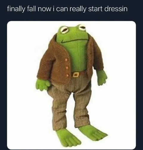 Finally Fall Dressing Frog