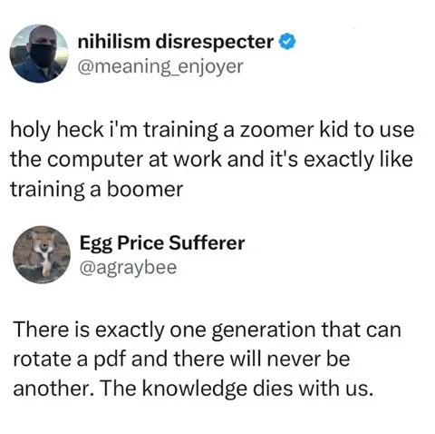 The Knowledge Dies With Us