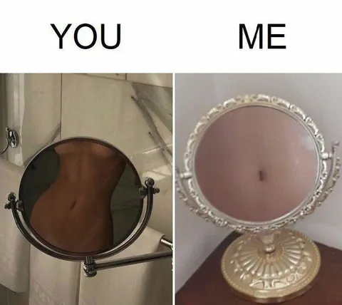 You vs. Me Mirror Reflection