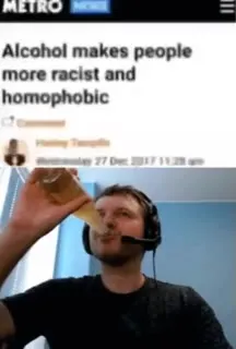 Alcohol Makes People Homophobic