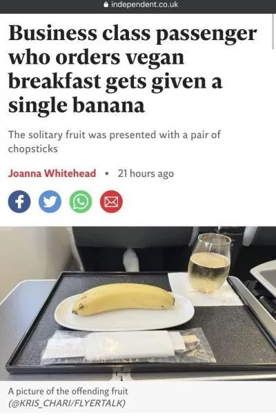 Business Class Banana Breakfast