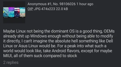 OEM Linux Would Be Absolute Hell