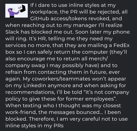 Inline Styles Cost Me My Job