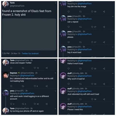 Twitter Won’t Load Elsa’s Feet