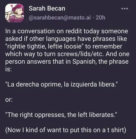 The Right Oppresses, the Left Liberates