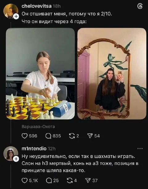 Шахматная оценка внешности