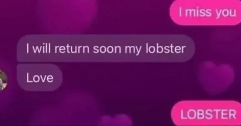 I Will Return Soon My Lobster