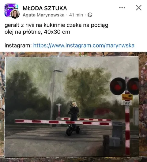 Geralt czeka na pociąg