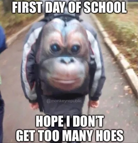First Day of School Monkey