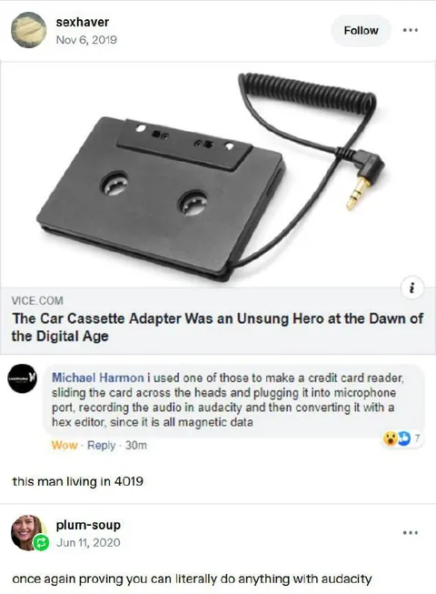 Cassette Tape Credit Card Reader