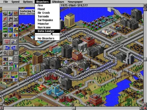 SimCity 2000 Disaster Menu
