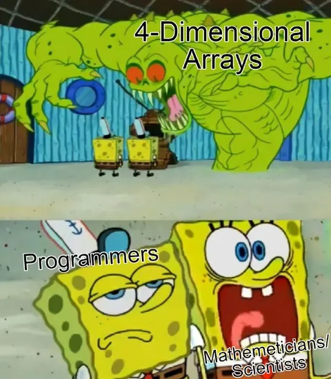 4-Dimensional Arrays Programmers Meme