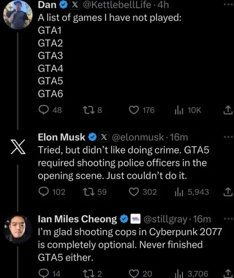 GTA Games Elon Wouldn't Play