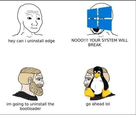 Wojak Uninstalls Microsoft Edge