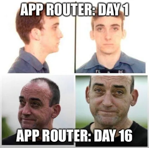 App Router Day 1 vs Day 16
