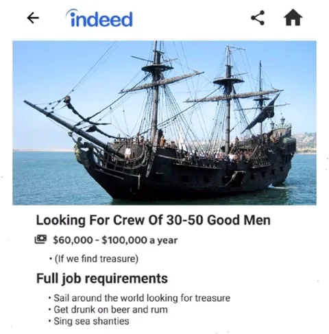 Pirate Crew Job Listing