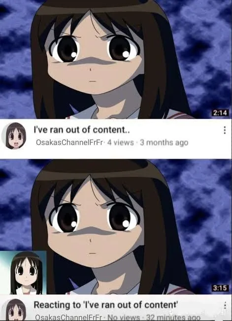 Ran Out of Content Reaction