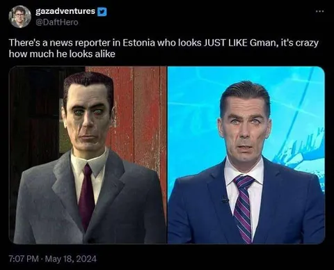 Estonian Reporter Looks Like G-Man