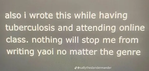 Nothing Stops Me From Writing Yaoi