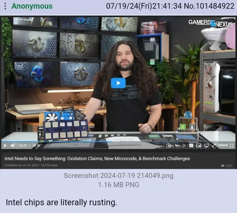 Intel Chips Are Literally Rusting