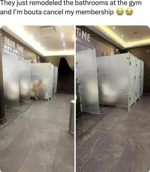 Gym Bathroom Privacy Fail