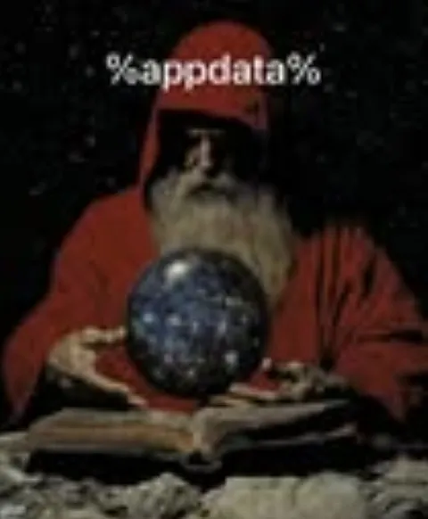 Волшебник ищет папку AppData