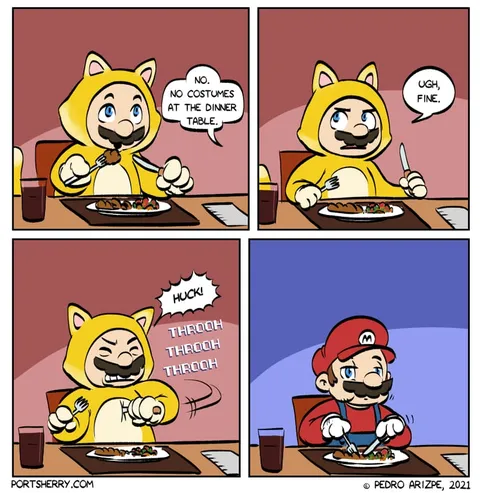 Mario Forced to Wear a Costume