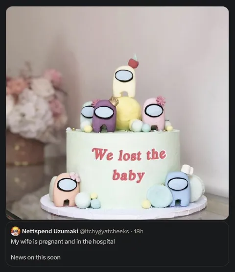 Among Us Lost Baby Cake