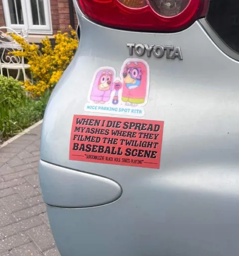 Twilight Baseball Parking Sticker