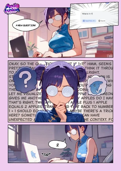 Anime Girl Overthinks One Plus One